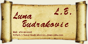 Luna Budraković vizit kartica